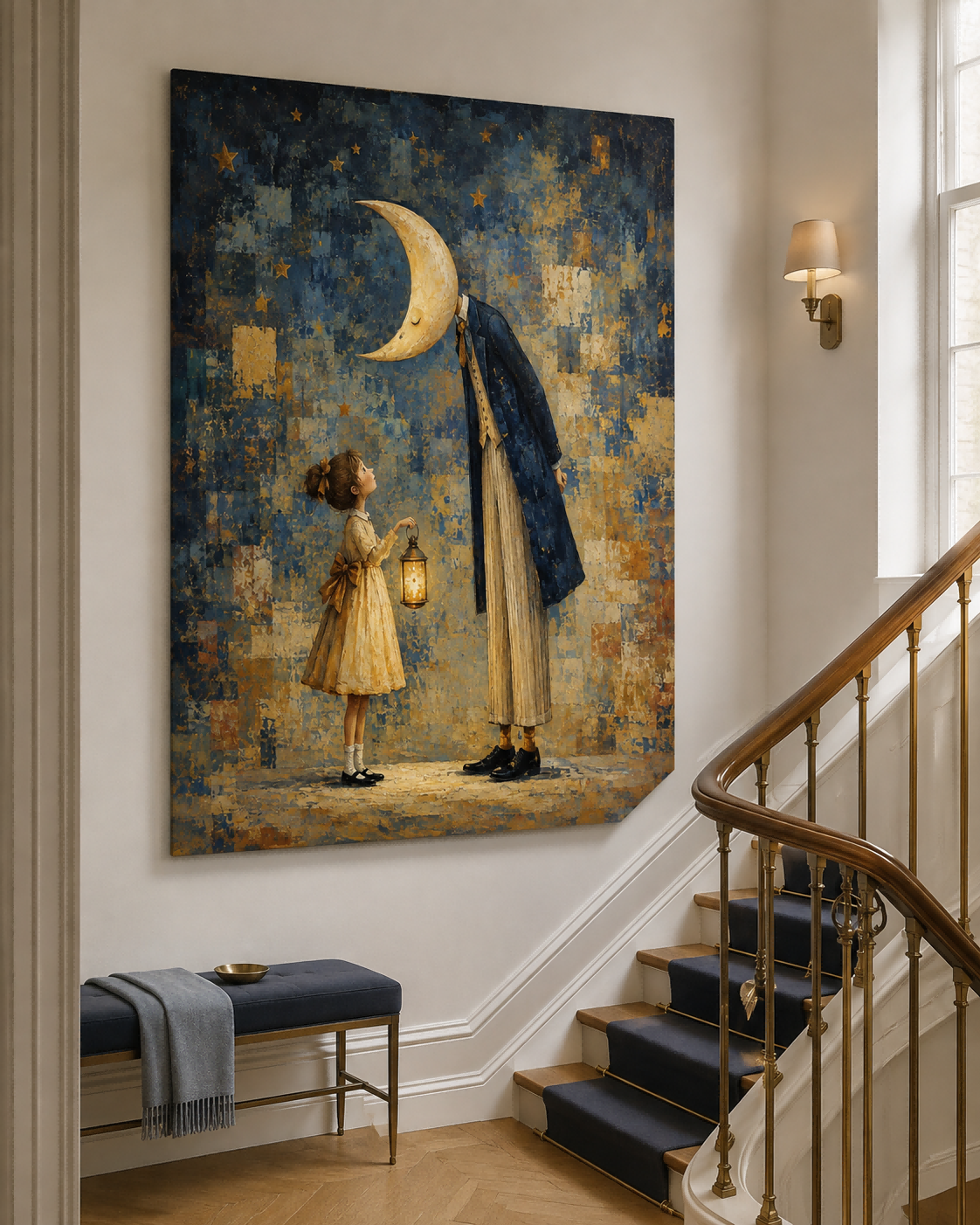 Abstract Surrealist Painting Modern Fantasy Art With Textured Background Original Canvas