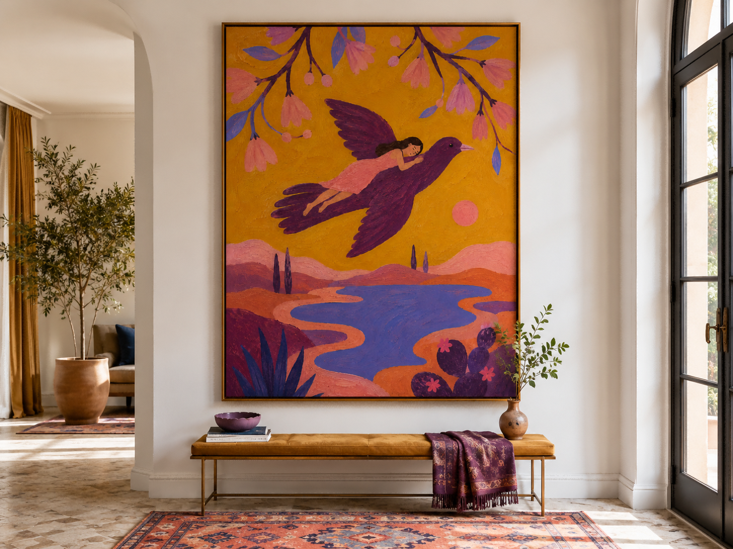 Colorful Fantasy Landscape Wall Art For Living Room And Bedroom Decor