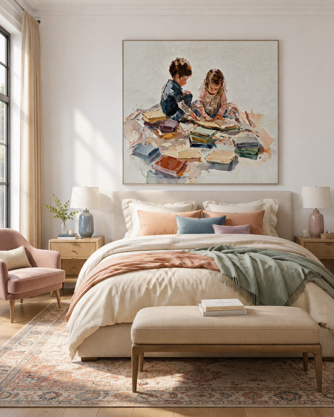 Expressive Impressionist Style Figure Painting With Rich Texture For Modern Home Wall Art
