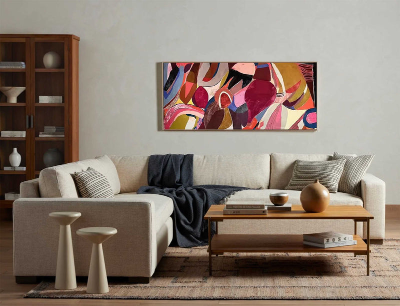 Abstract Large Colorful Painting On Canvas Contemporary Acrylic Painting Modern Wall Art Home Decor