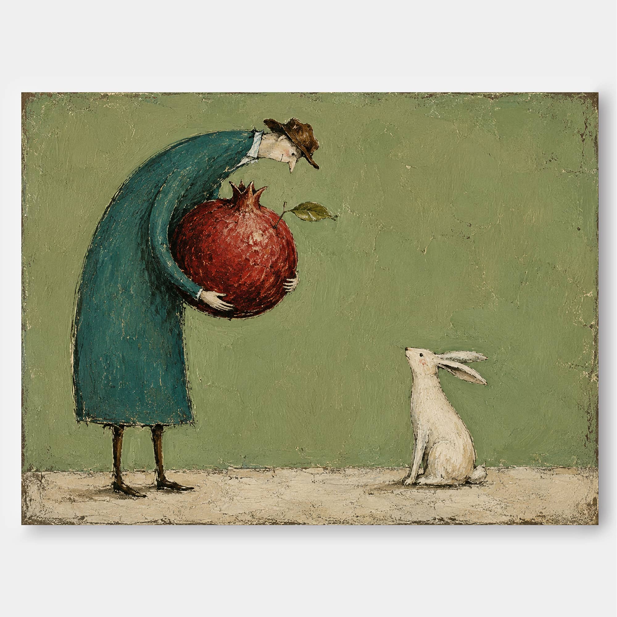 Healing Fairy Tale Illustration Canvas Art Modern Vintage Home Decor Painting