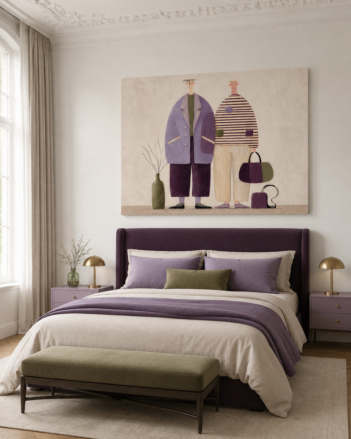 Healing Fairy Tale Style Canvas Painting Retro Fashion Art