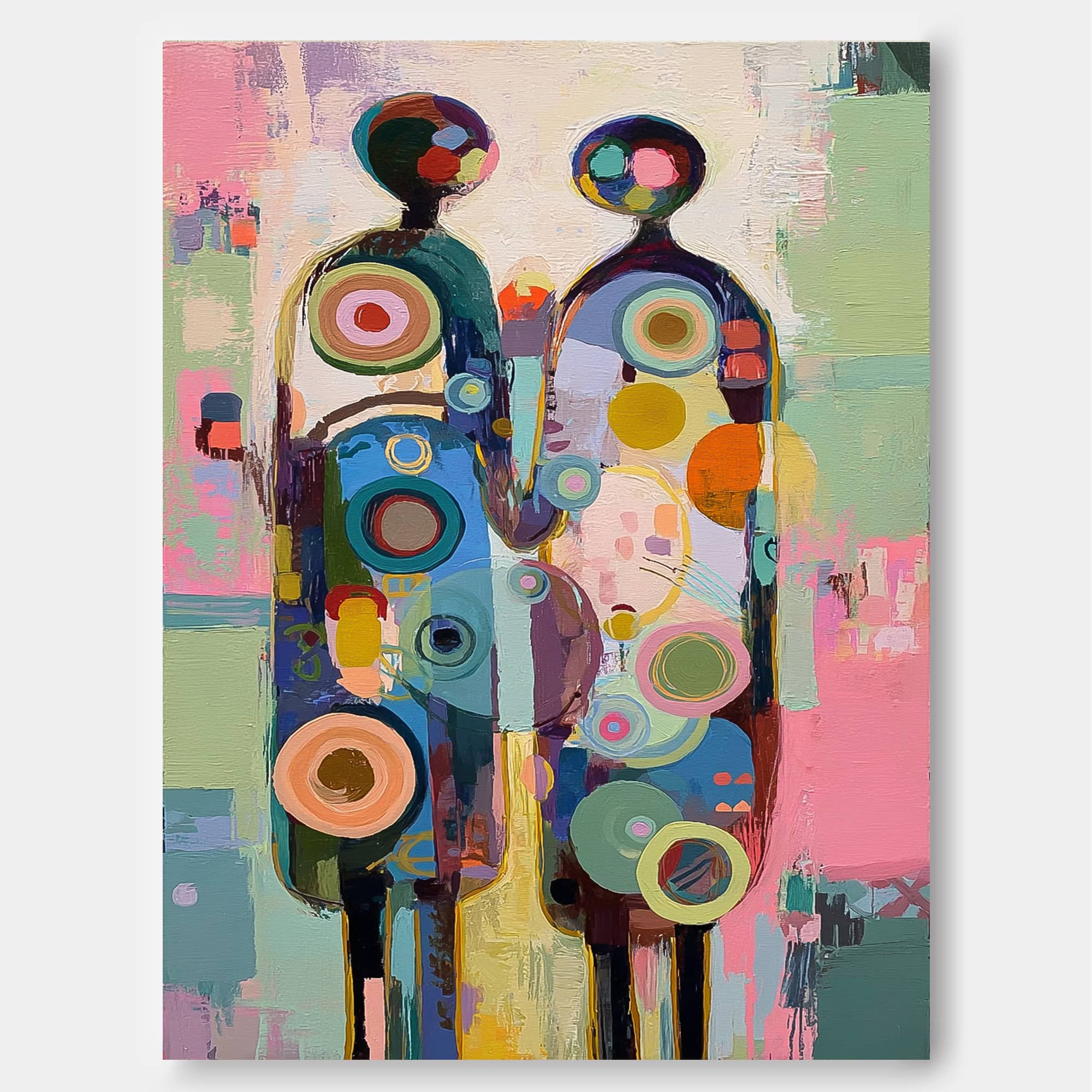 Abstract Romantic Couple Canvas Art For Bedroom And Lounge Walls