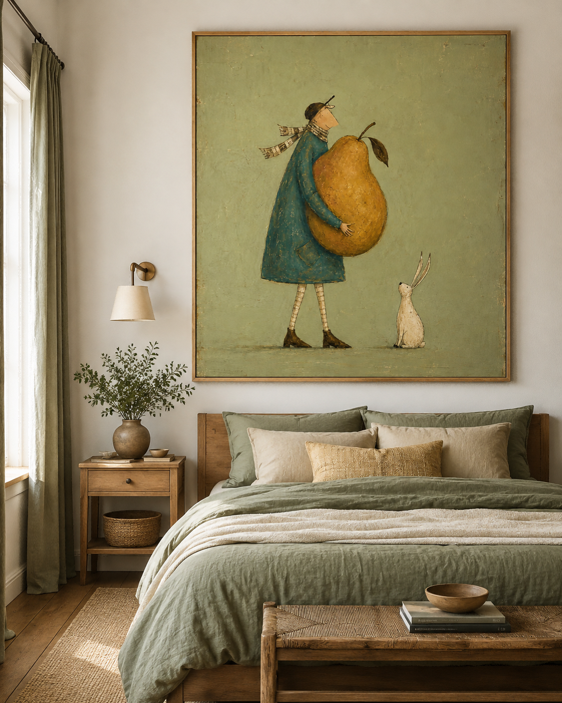 Healing Fairy Tale Art In Vintage Style With Textured Canvas Finish