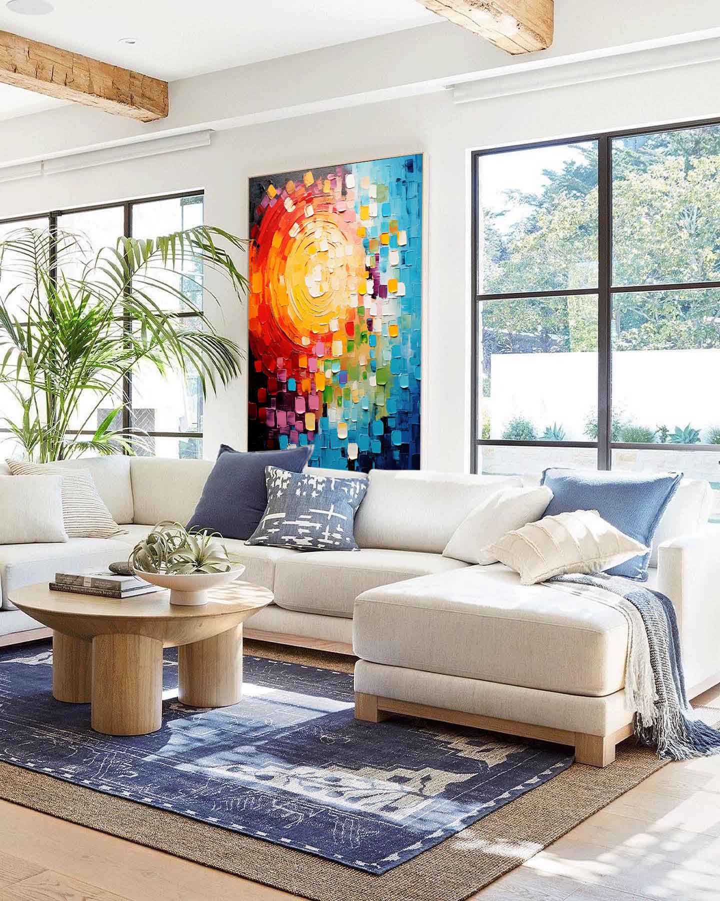 Vibrant Colorful Abstract Oil Painting On Canvas Large Colorful Original Painting Modern Texture Wall Art Home Decor