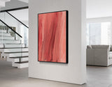 Red Texture Minimalist Oil Painting On Canvas Large Abstract Acrylic Painting Original Wall Art Home Decor