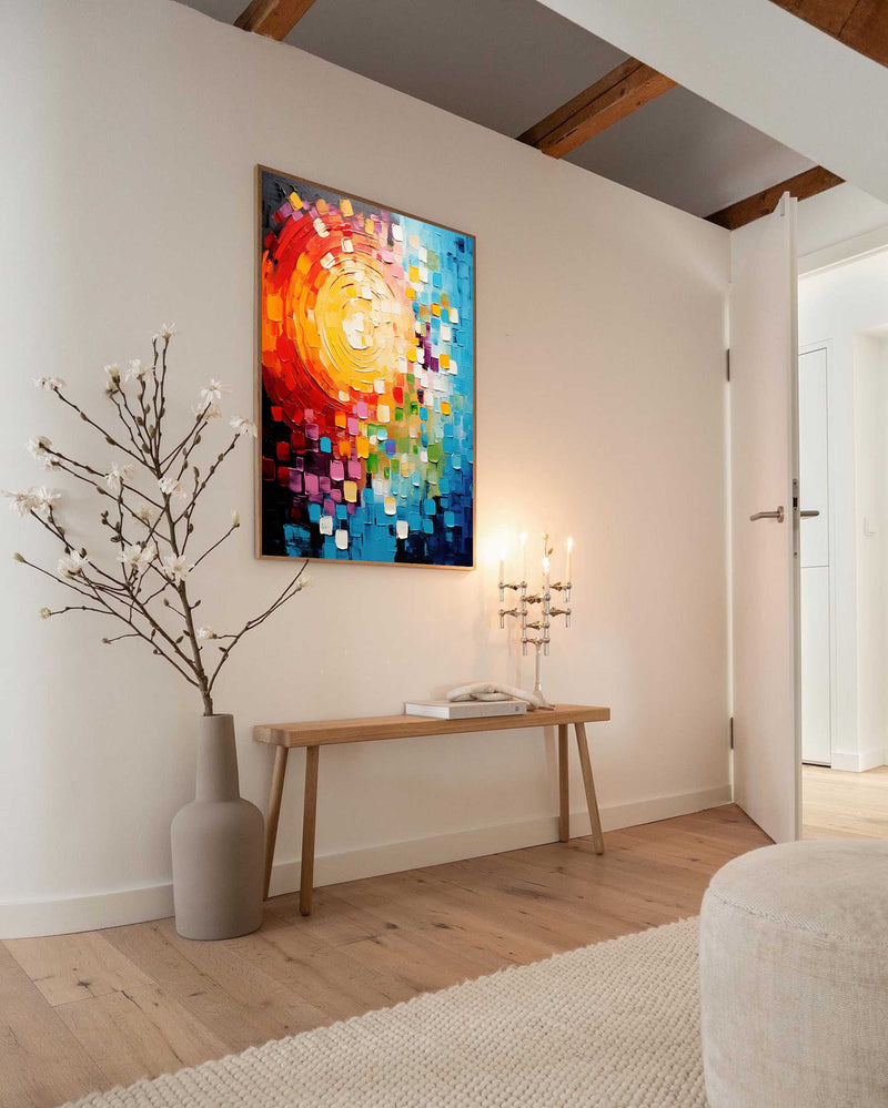 Vibrant Colorful Abstract Oil Painting On Canvas Large Colorful Original Painting Modern Texture Wall Art Home Decor