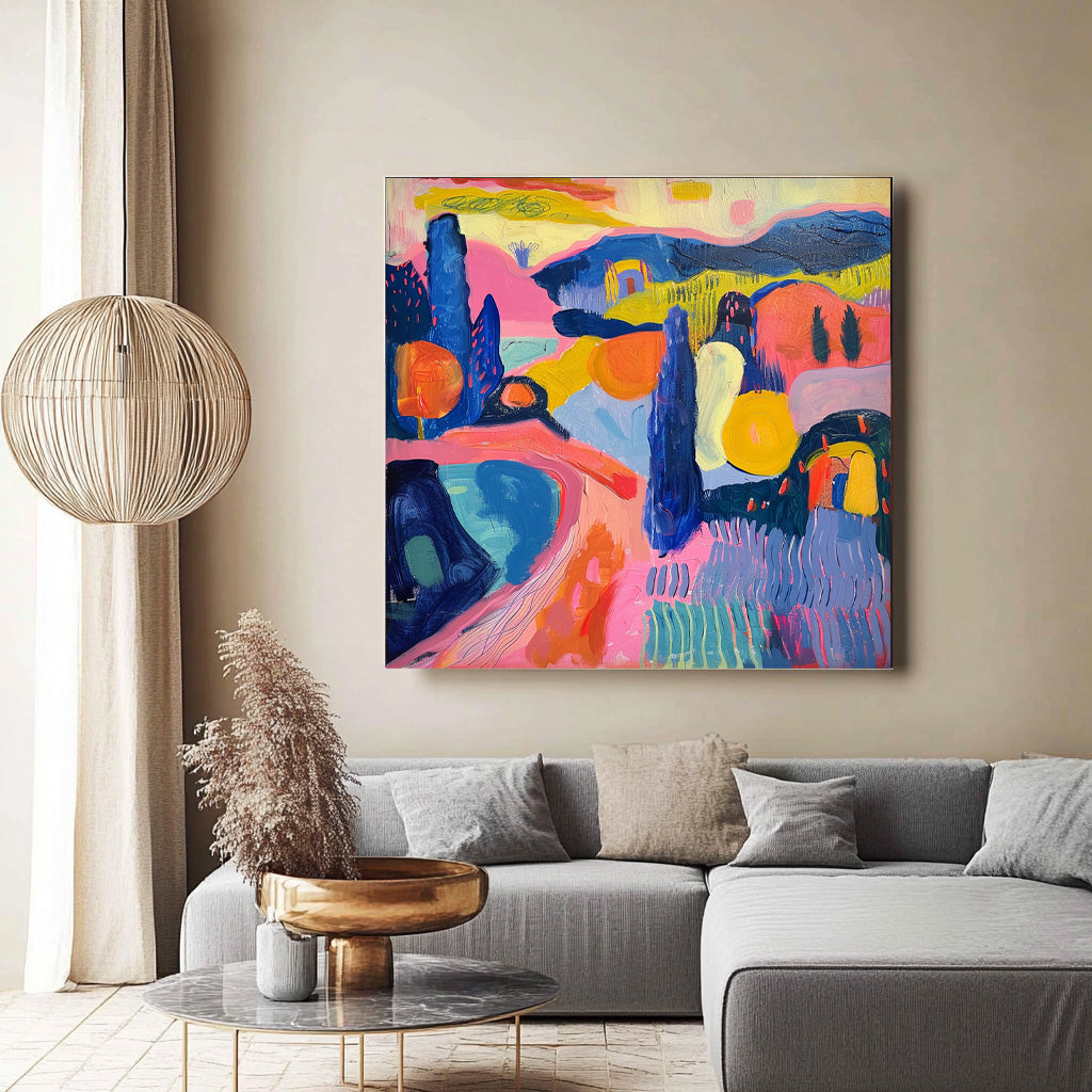 Color Texture Acrylic painting Original Scenery Oil Painting Abstract Graffiti Wall Art Contemporary Art