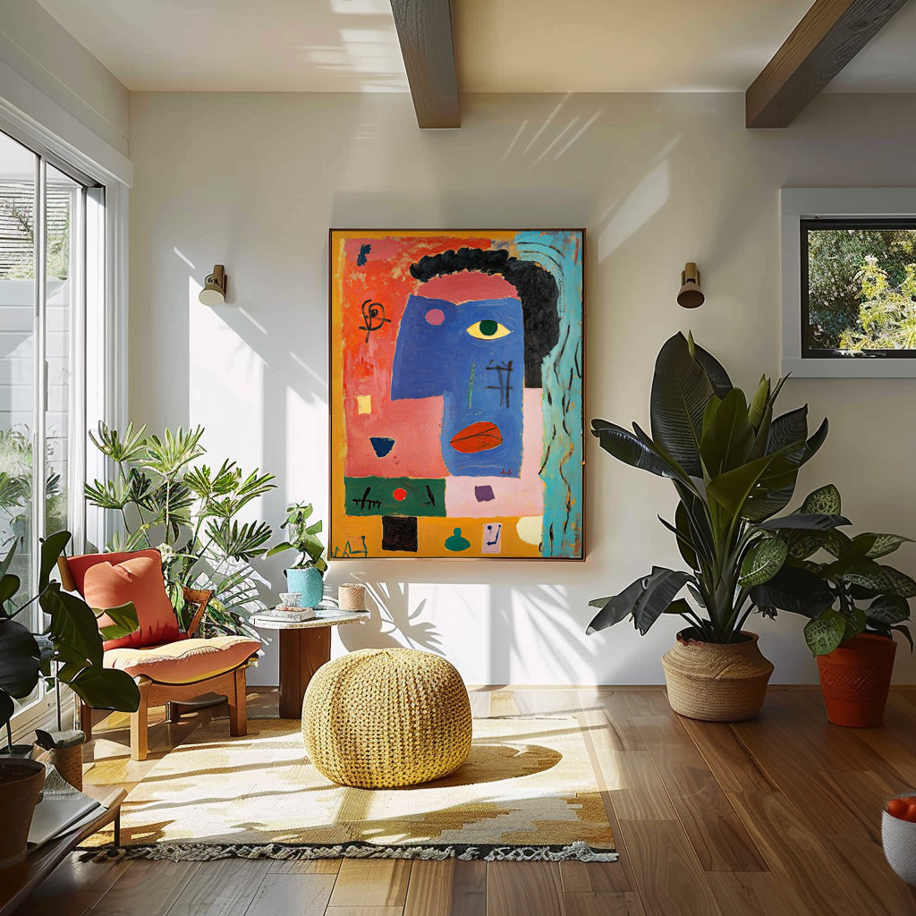 Abstract Portrait Wall Art Original High Aaturation Painting Acrylic painting Fashion Art Home Decor