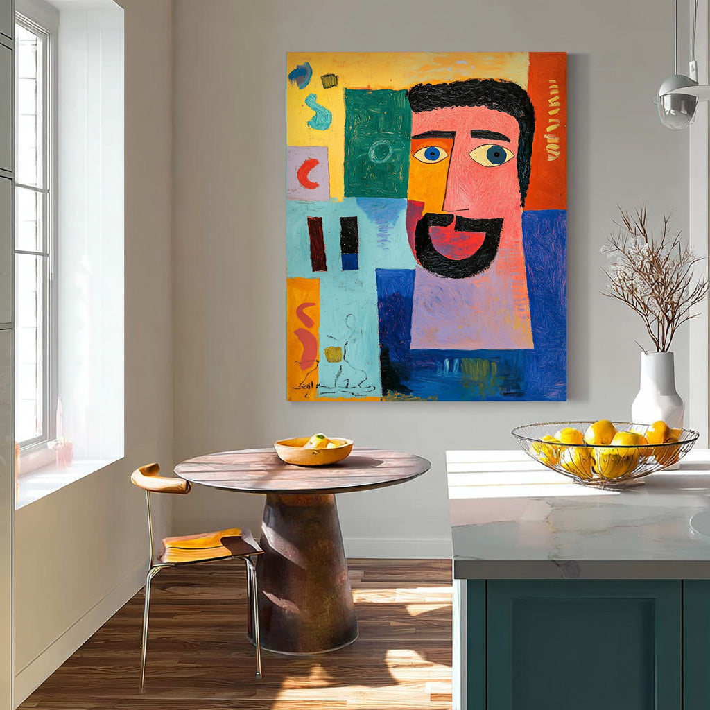 Original High Aaturation Painting Acrylic painting  Abstract Portrait Wall Art Fashion Art Home Decor