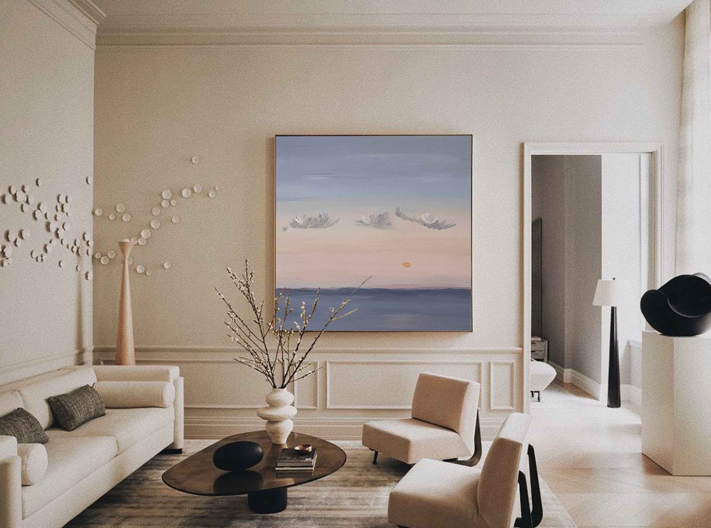 Large Wall Art Modern Sky Clouds Oil Painting Abstract Acrylic Painting Home Decoration