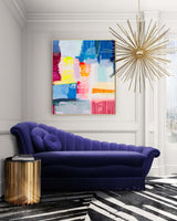 Colorful Abstract Oil Paintings Vibrant Multicolor Abstract Wall Art Large Decorative Painting
