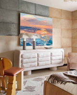 Sunset Oil Painting On Canvas Original Wall Art Abstract Sea Landscape Painting Living Room Decor