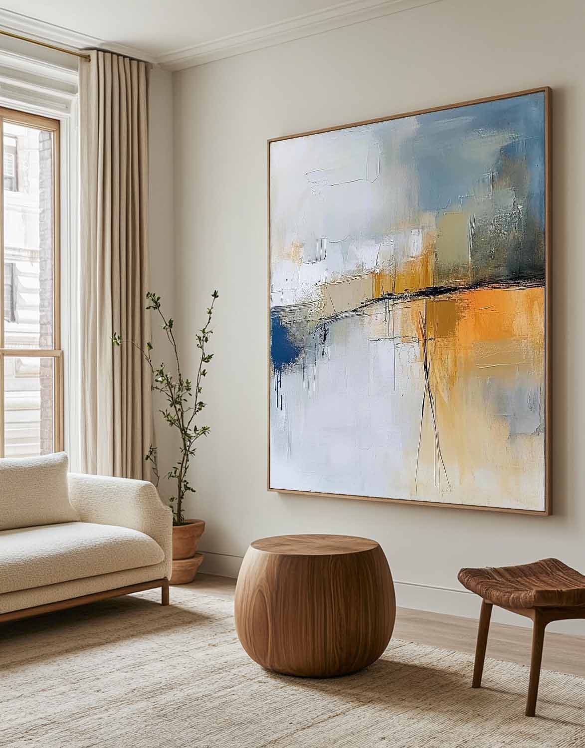 Original Hand-painted Canvas Scenery Wall Art Modern Textured Artwork Large Abstract Oil Painting