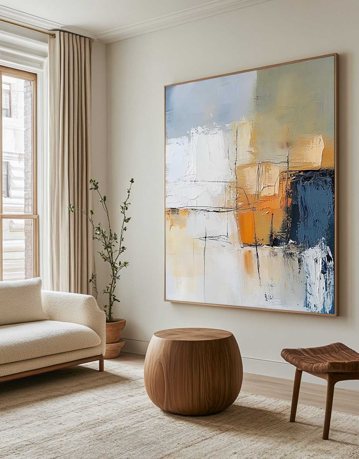 Original Hand-painted Canvas Wall Art Modern Minimalist Textured Artwork Large Abstract Oil Painting