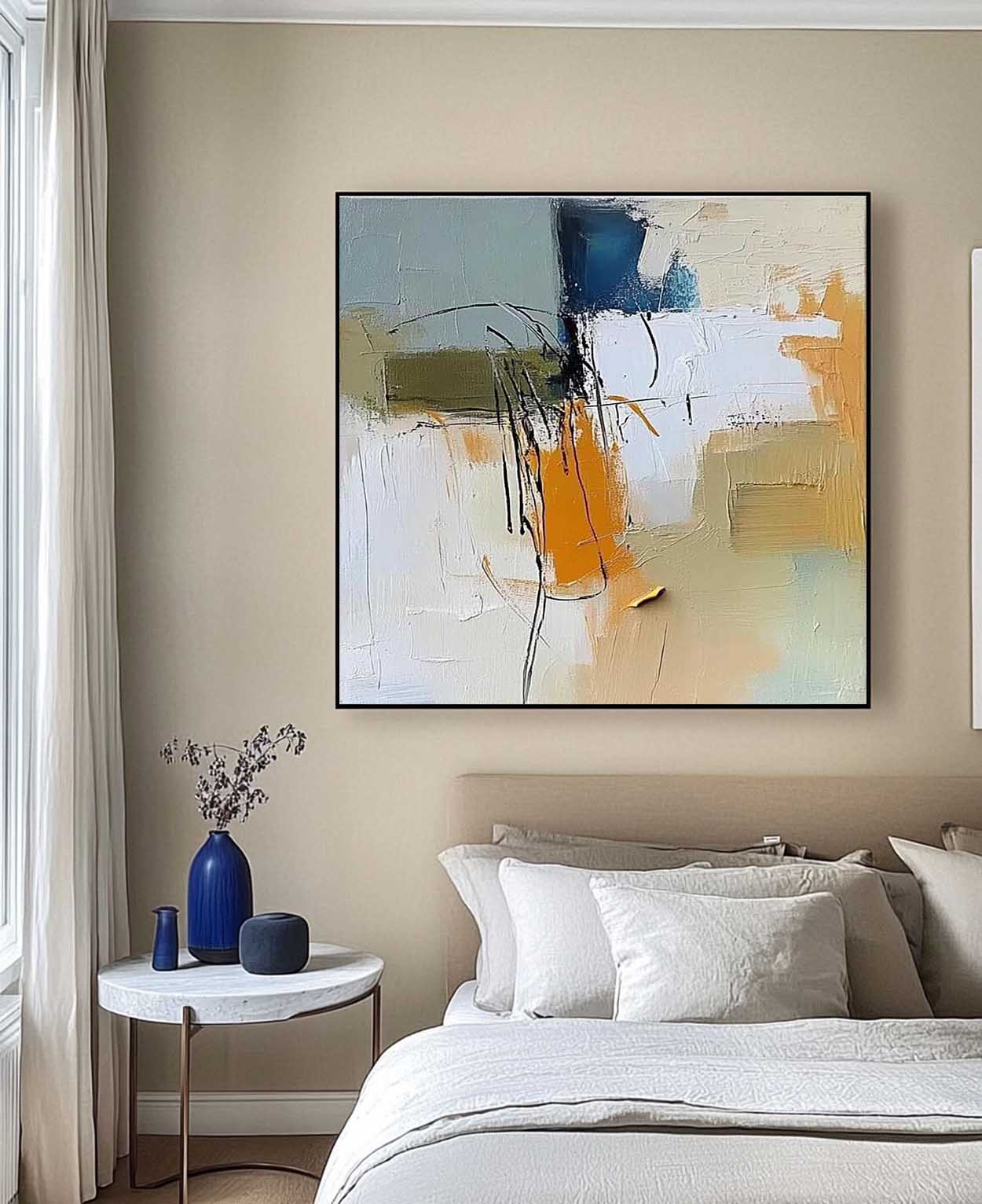 Original Canvas Wall Art Large Abstract Oil Painting Modern Textured Painting for Living Room Office Bedroom