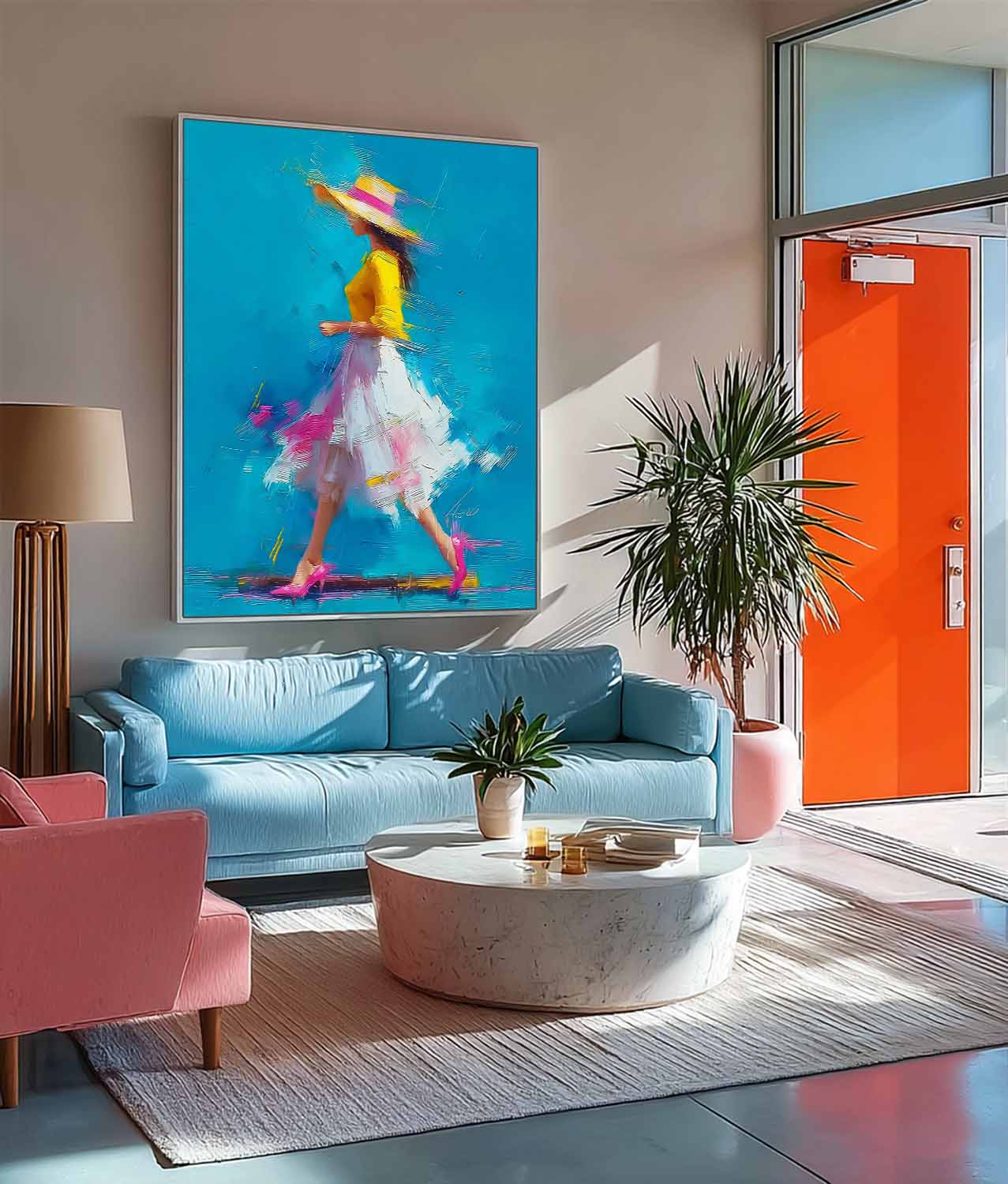 Modern Impressionist Wall Art Fashion Woman Canvas Painting Contemporary Figurative Abstract Art Home Decor