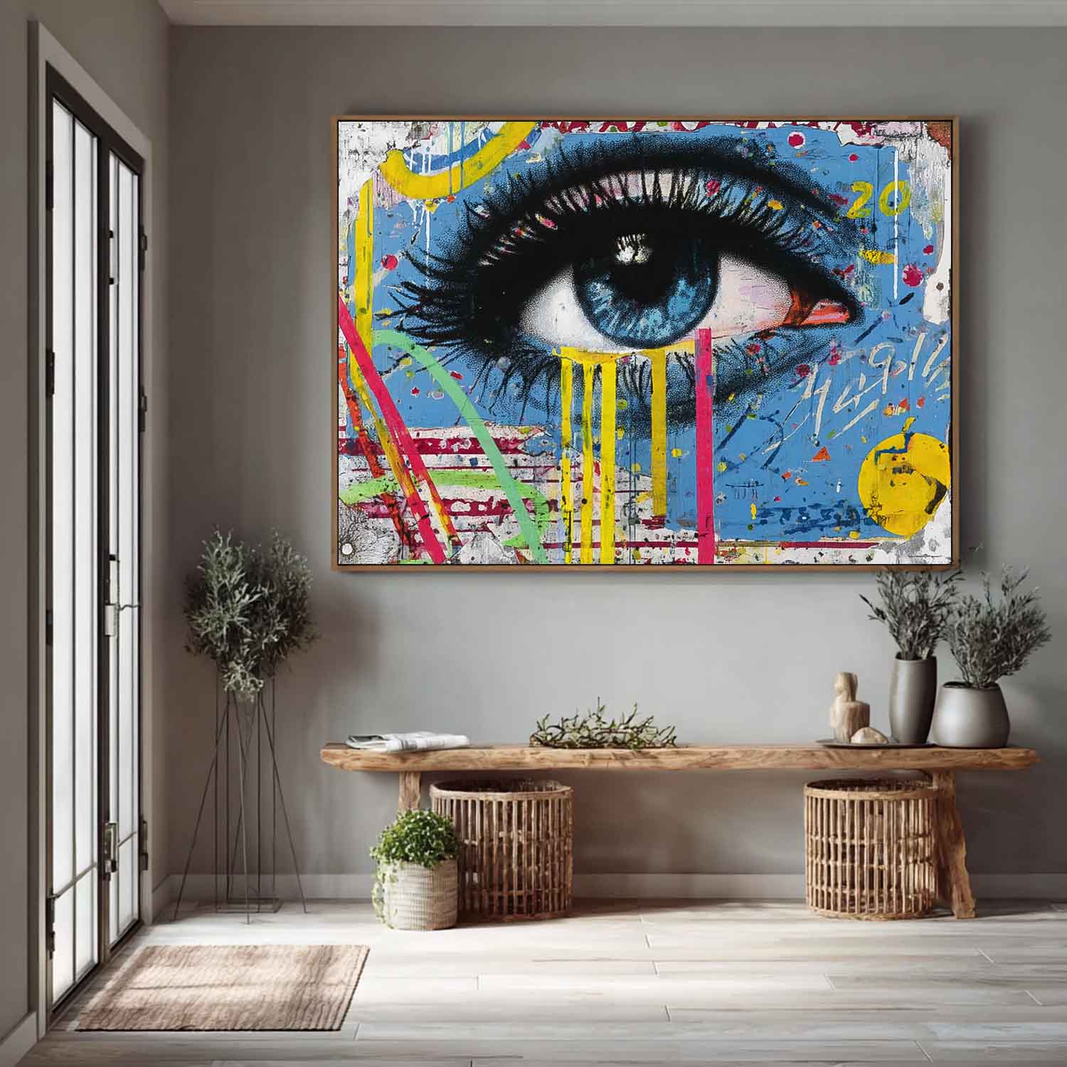 Abstract Eye Oil Painting Modern Colorful Artwork Texture Acrylic painting Original Wall Art Home Decor