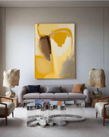 Large Original Painting Warm colors Abstract Oil Painting On Canvas Brown And Yellow Modern Texture Wall Art Home Decor