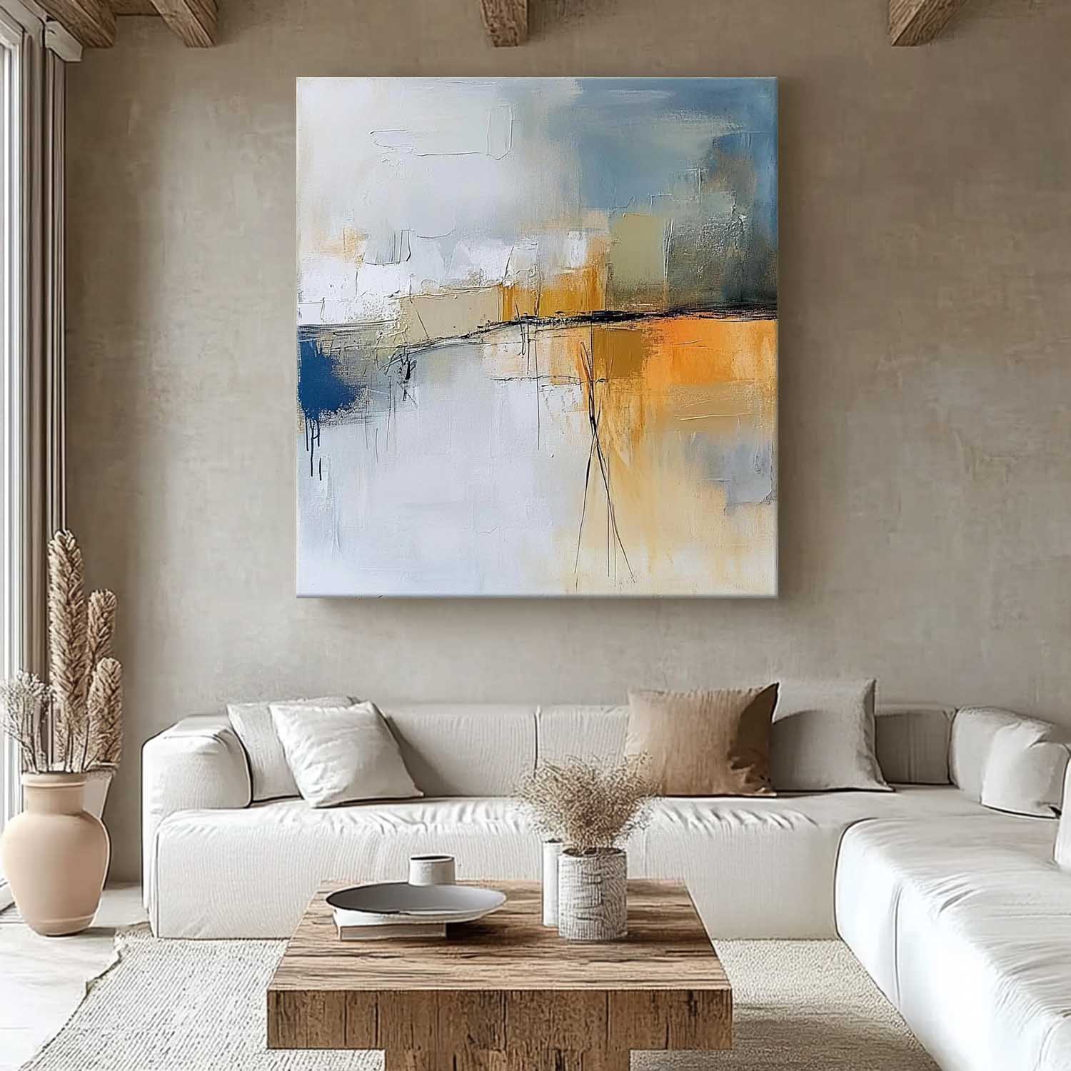 Original Hand-painted Canvas Scenery Wall Art Modern Textured Artwork Large Abstract Oil Painting