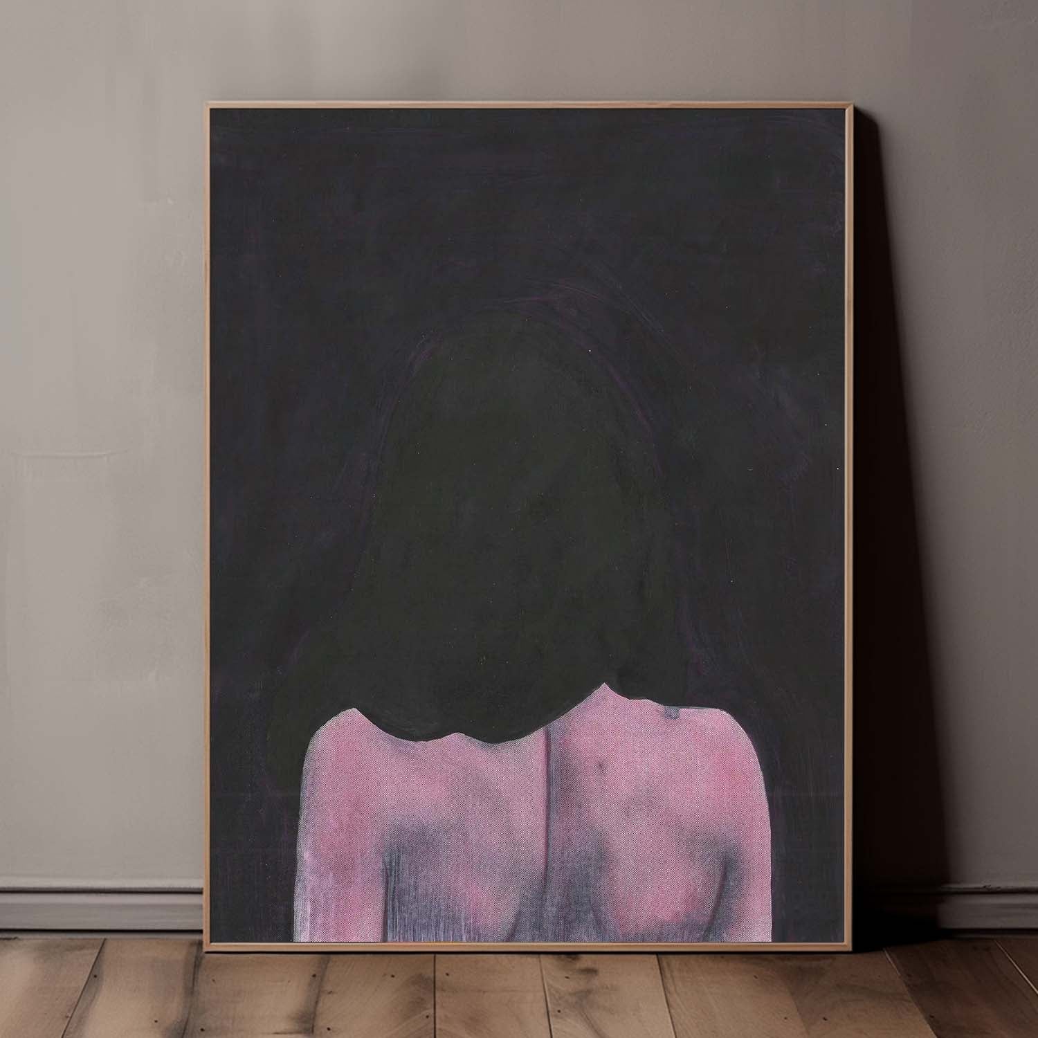 Original Girl Back Wall Art Warm Color Abstract Artwork Large Figure Painting For Living Room