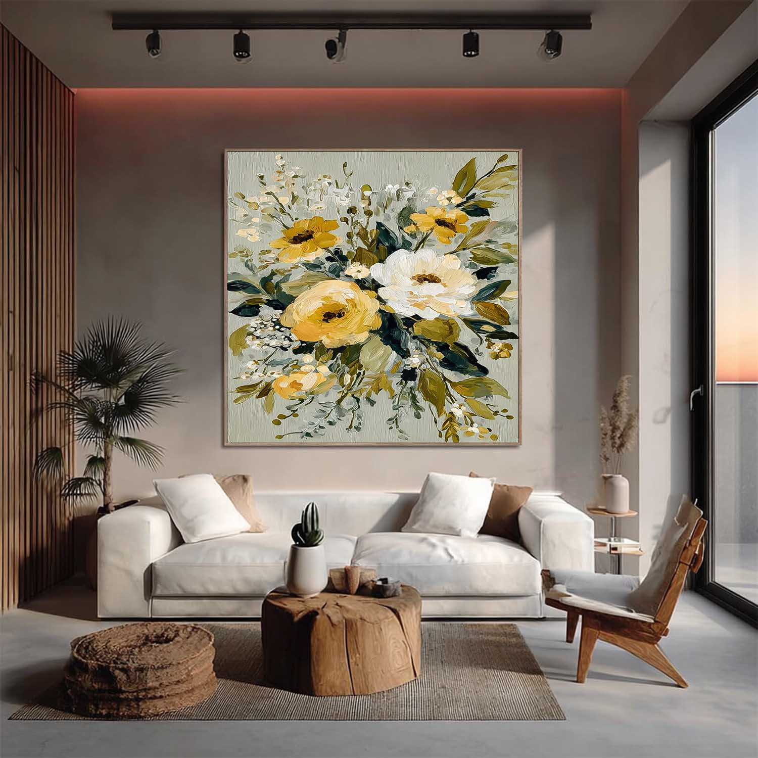 Vintage Floral Oil Painting Tulip Botanical Canvas Art Elegant Wildflower Retro Floral For Bedroom Aesthetic