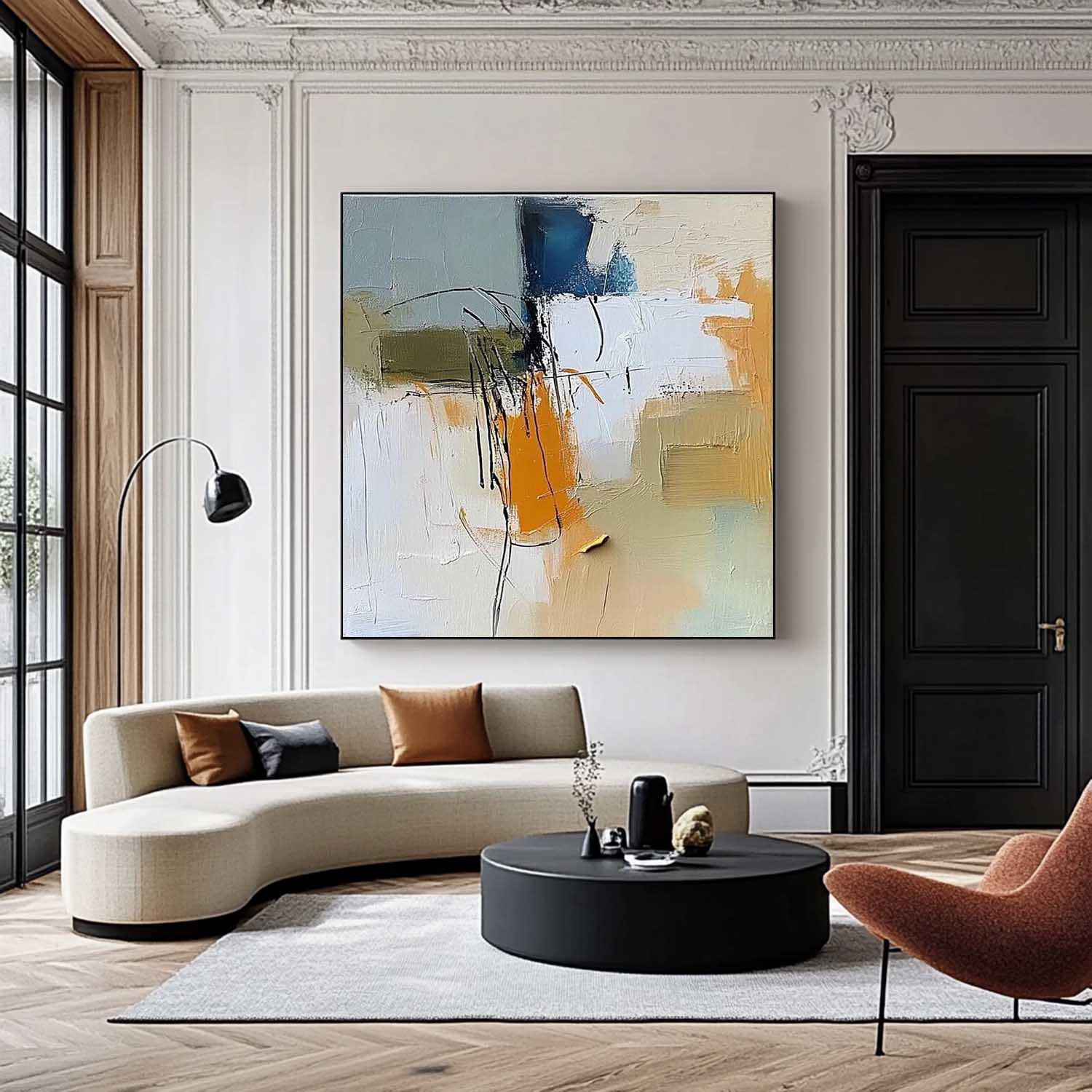 Original Canvas Wall Art Large Abstract Oil Painting Modern Textured Painting for Living Room Office Bedroom