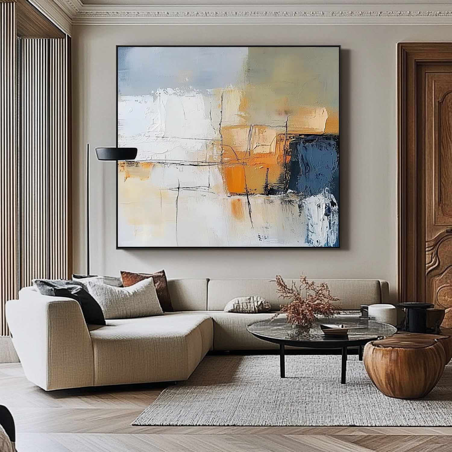 Original Hand-painted Canvas Wall Art Modern Minimalist Textured Artwork Large Abstract Oil Painting