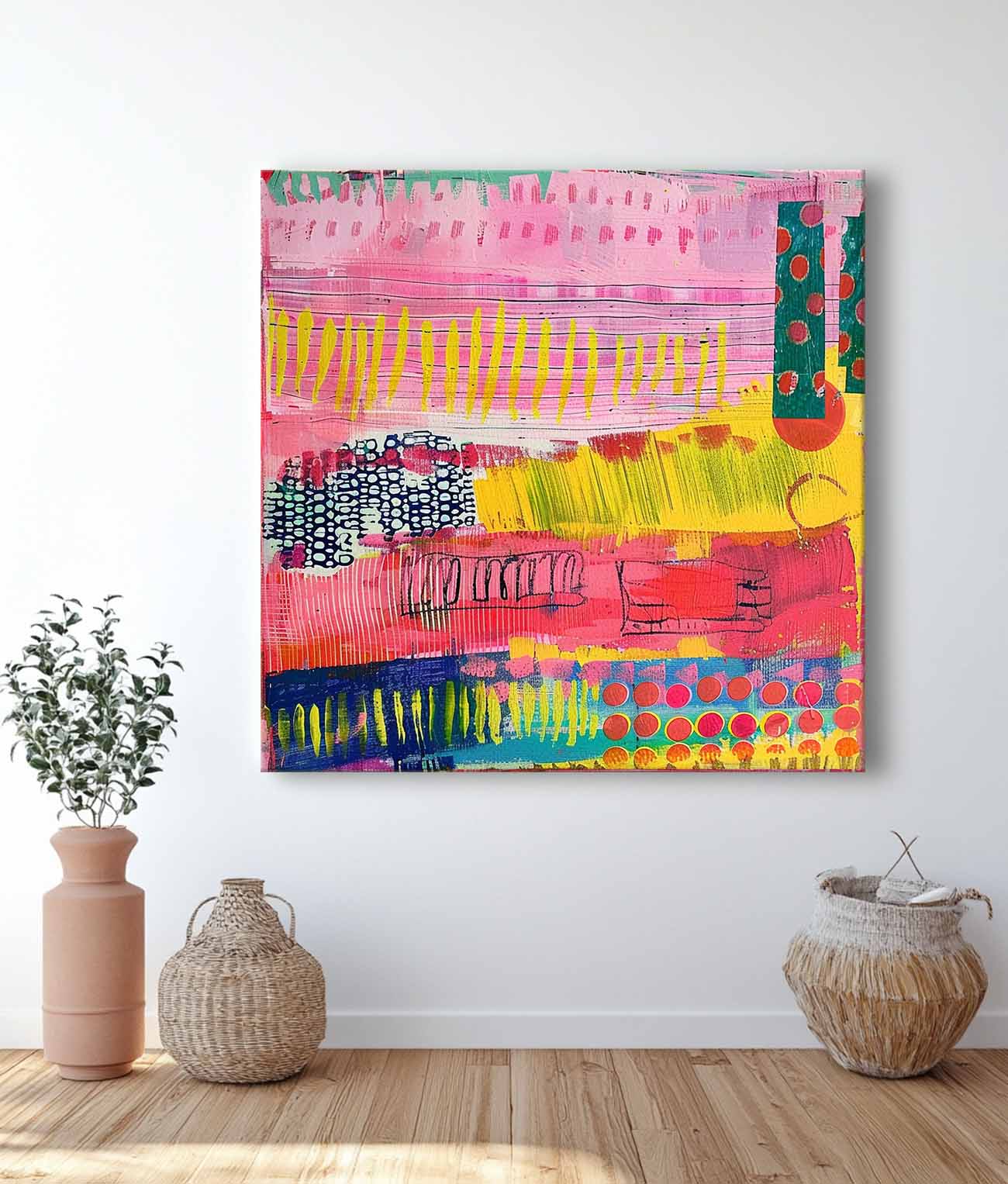 Large Graffiti Abstract Oil Painting Modern Textured Artwork Coloeful Original Hand-painted Canvas Wall Art