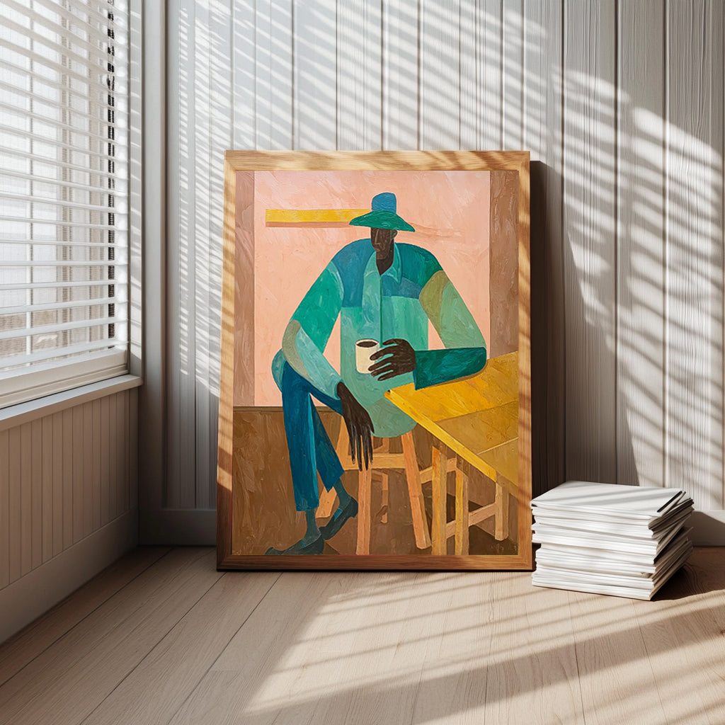 Vintage Figure Oil Painting Large Portrait Wall Art Original Textured People Painting Canvas Home Decor