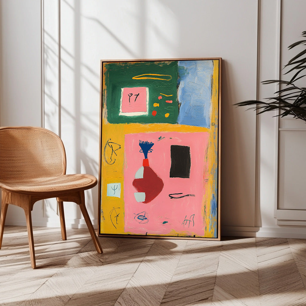 Original Graffiti Symbol Eements Color Painting Texture Acrylic painting Abstract Large Wall Art Fashion Art