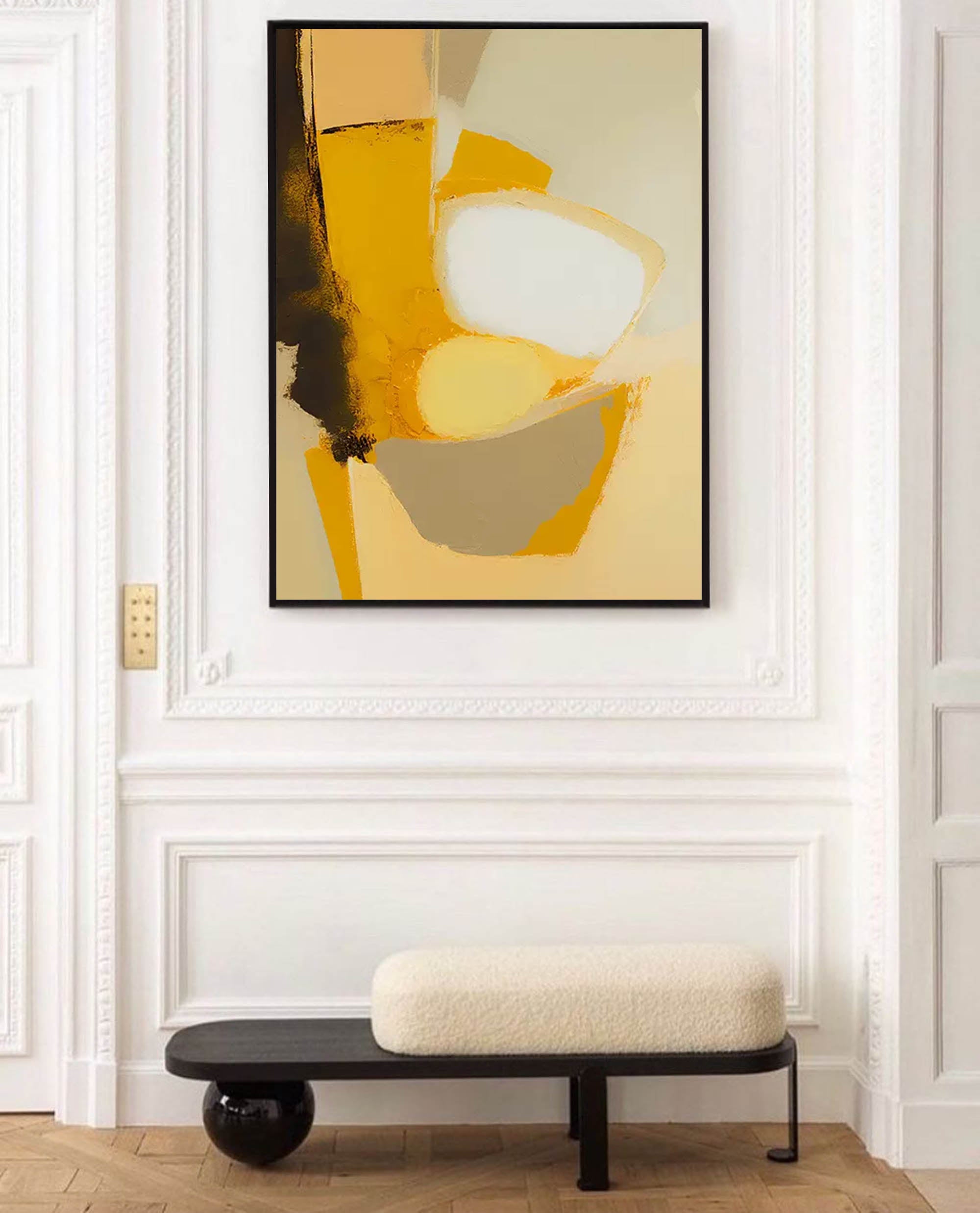 Warm colors Abstract Oil Painting On Canvas Large Original Painting Brown And Yellow Modern Texture Wall Art Home Decor