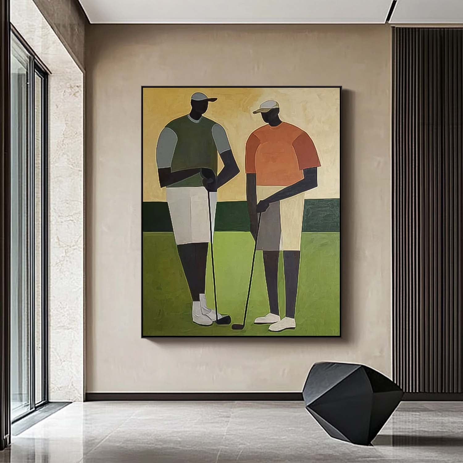 Contemporary Sport Textured Golf Art Modern Golf Artwork Unique Golf Art Golf Lovers Gift Home Decor