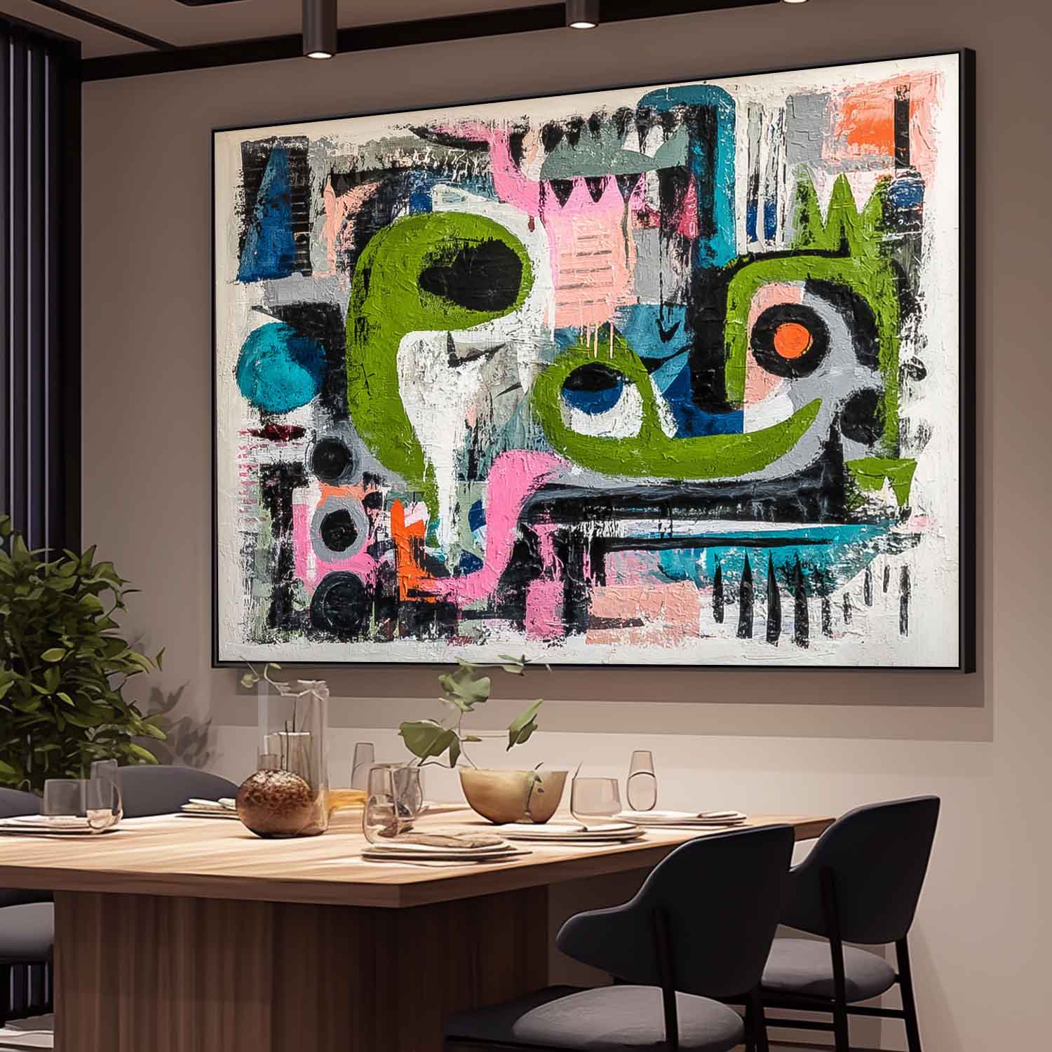 Abstract Oil Painting Colorful Irregular Graffiti Artwork Texture Acrylic painting Original Wall Art