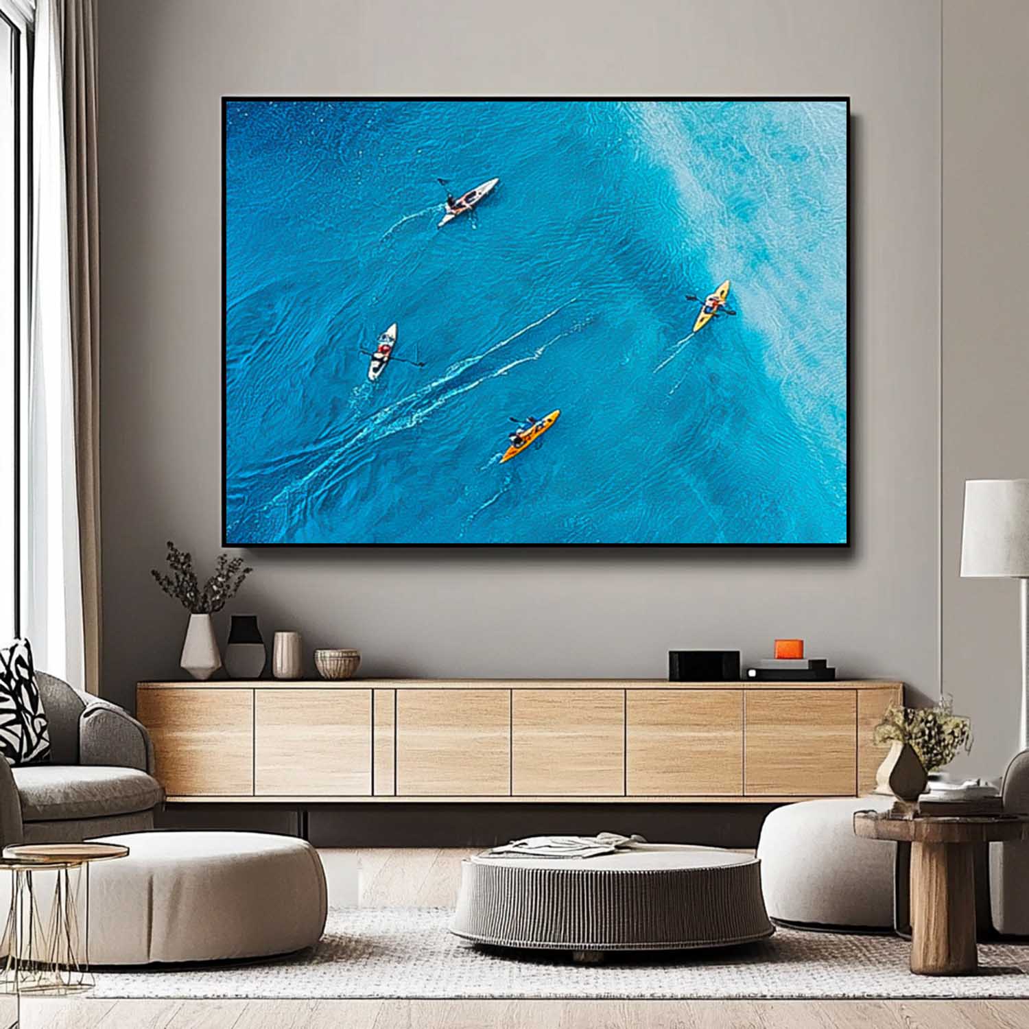 Original Rowing Boats oil painting Boat Seascape Landscape Impasto painting Impressionism Coastal artwork