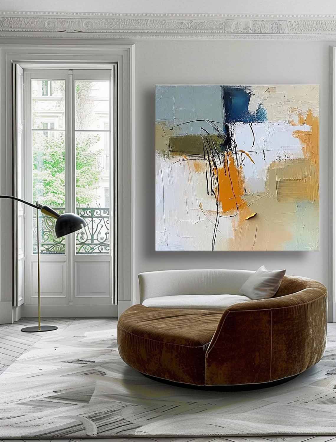 Original Canvas Wall Art Large Abstract Oil Painting Modern Textured Painting for Living Room Office Bedroom