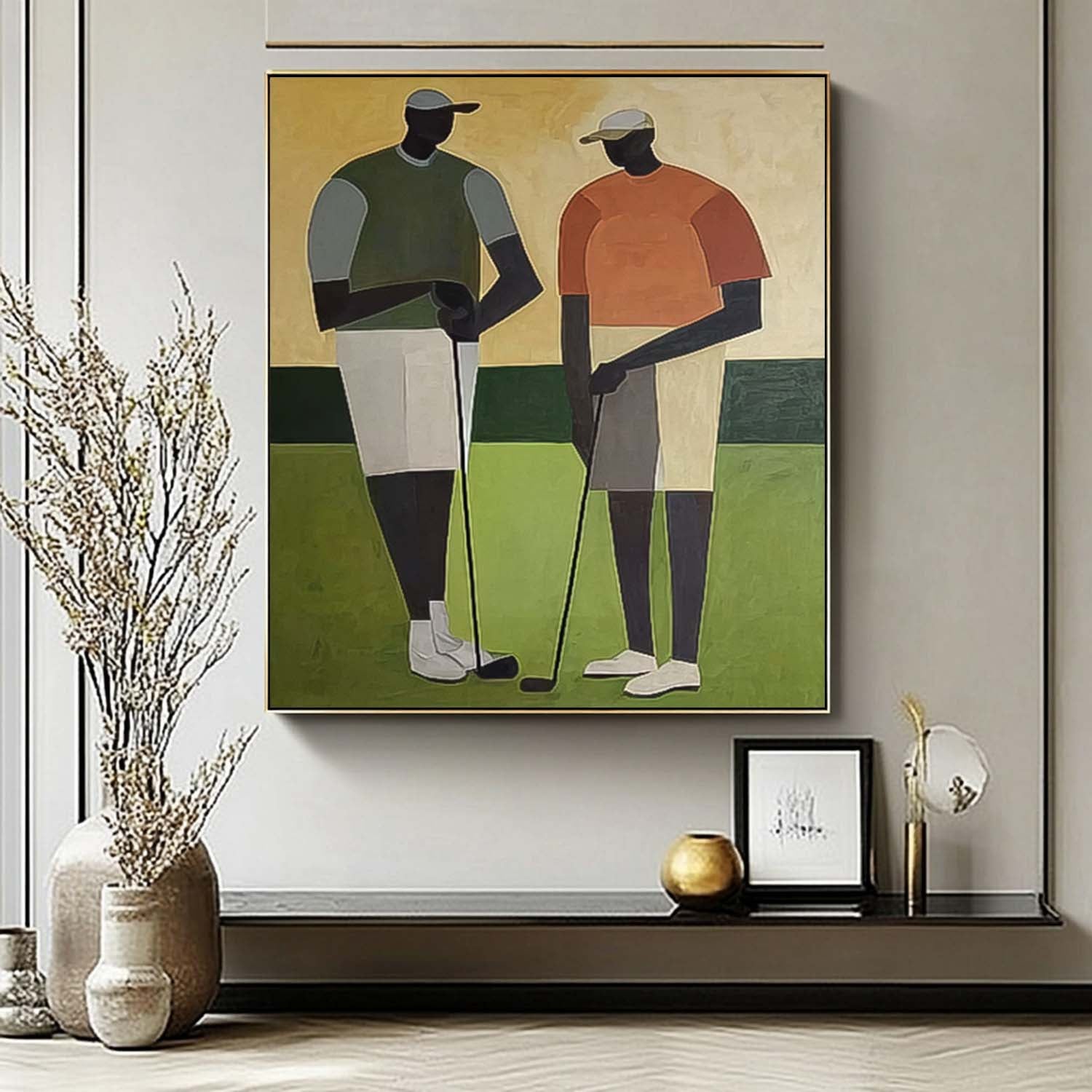 Contemporary Sport Textured Golf Art Modern Golf Artwork Unique Golf Art Golf Lovers Gift Home Decor
