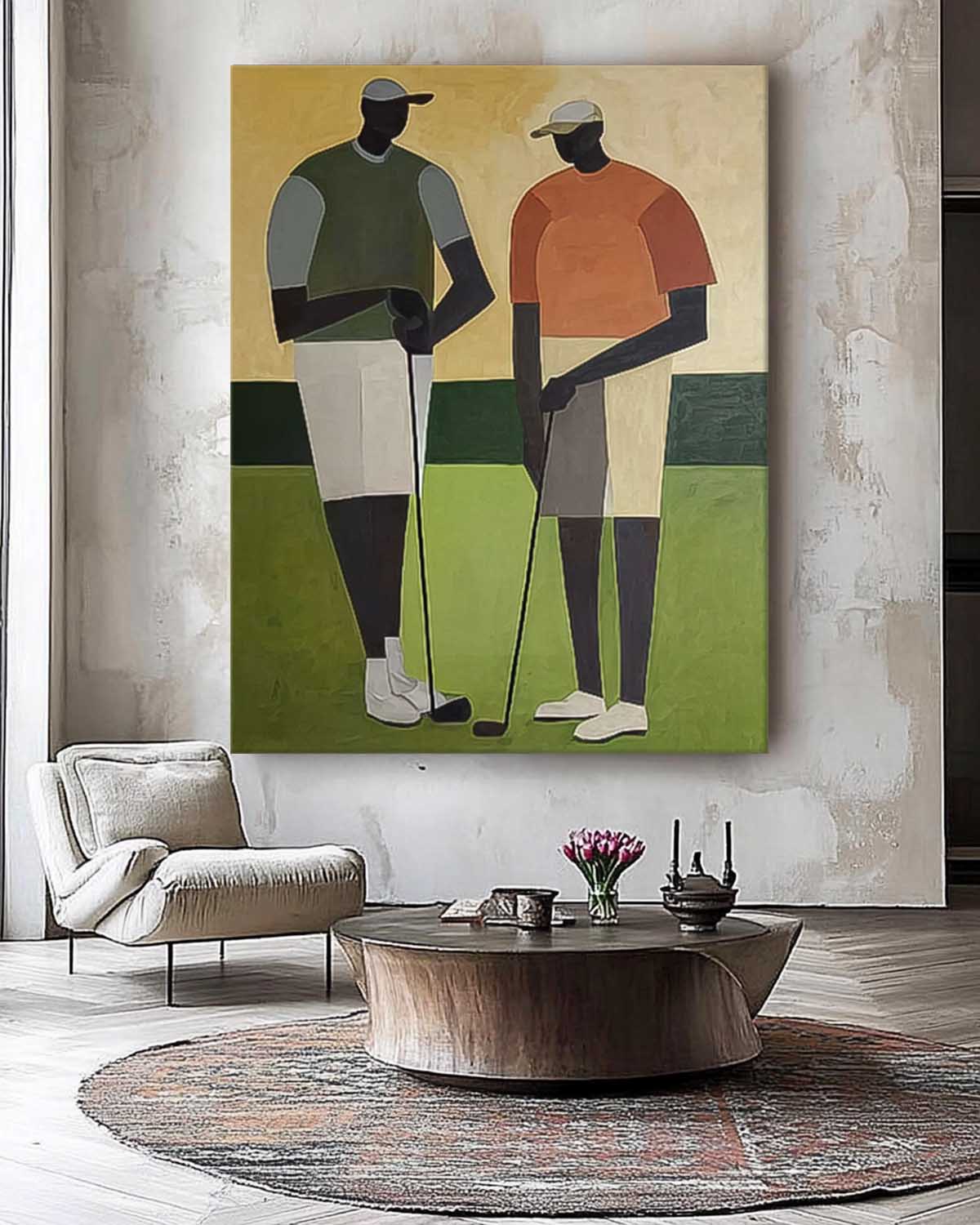 Contemporary Sport Textured Golf Art Modern Golf Artwork Unique Golf Art Golf Lovers Gift Home Decor