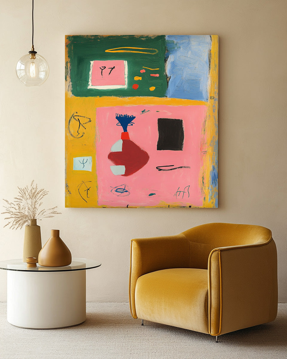 Original Graffiti Symbol Eements Color Painting Texture Acrylic painting Abstract Large Wall Art Fashion Art