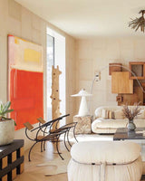 Minimalist Texture Wall Art Painting Large Abstract Orange Original Oil Painting Home Decor