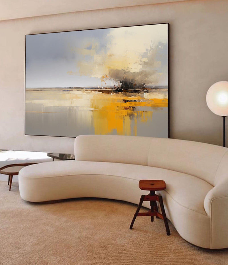 Original Abstract Oil Painting On Canvas Landscape Painting Living Room Wall Art Decor
