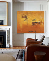 Original Abstract Oil Painting On Canvas Large Yellow Wall Art Modern Oil Painting Home Decor