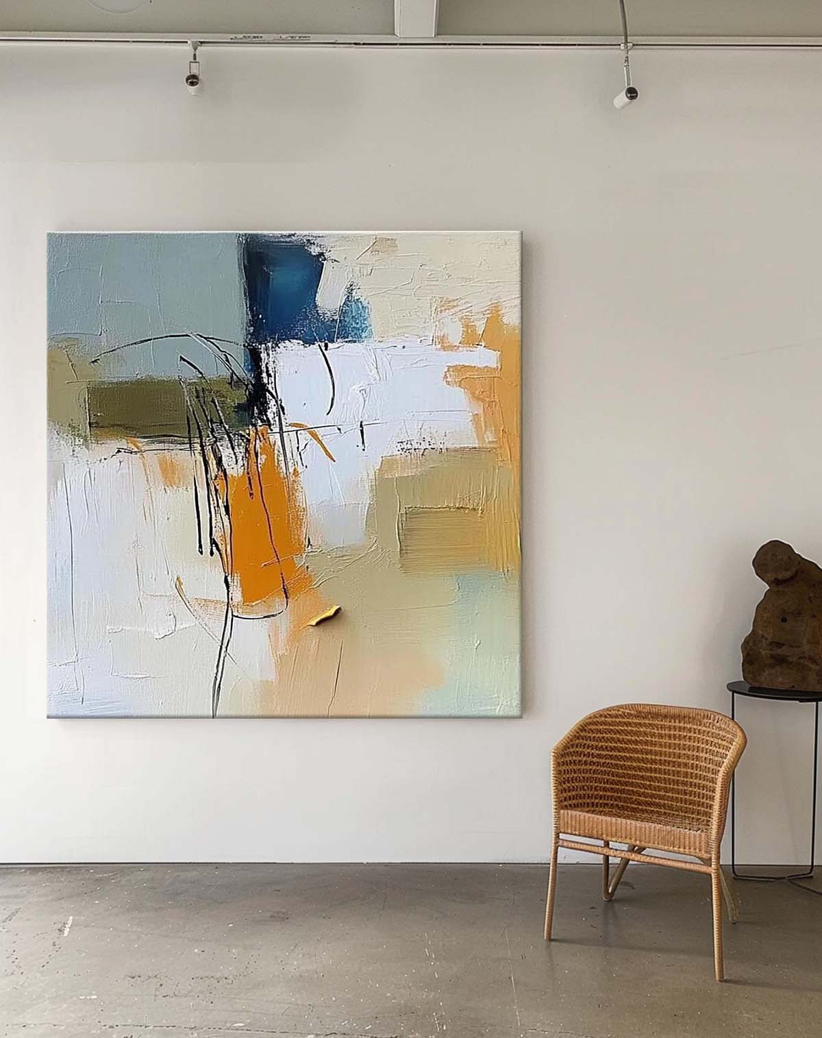 Original Canvas Wall Art Large Abstract Oil Painting Modern Textured Painting for Living Room Office Bedroom