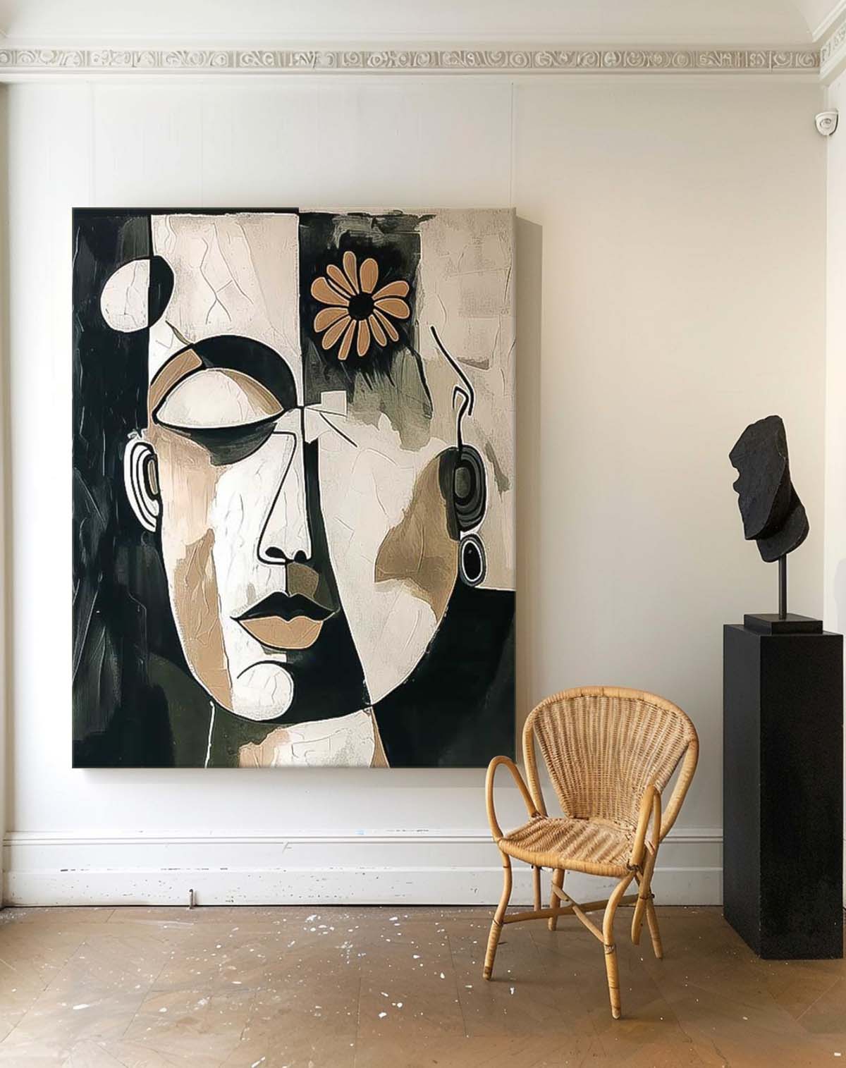 Abstract People Oil Painting On Canvas Original Grim Face Wall Art Modern Painting Home Decor