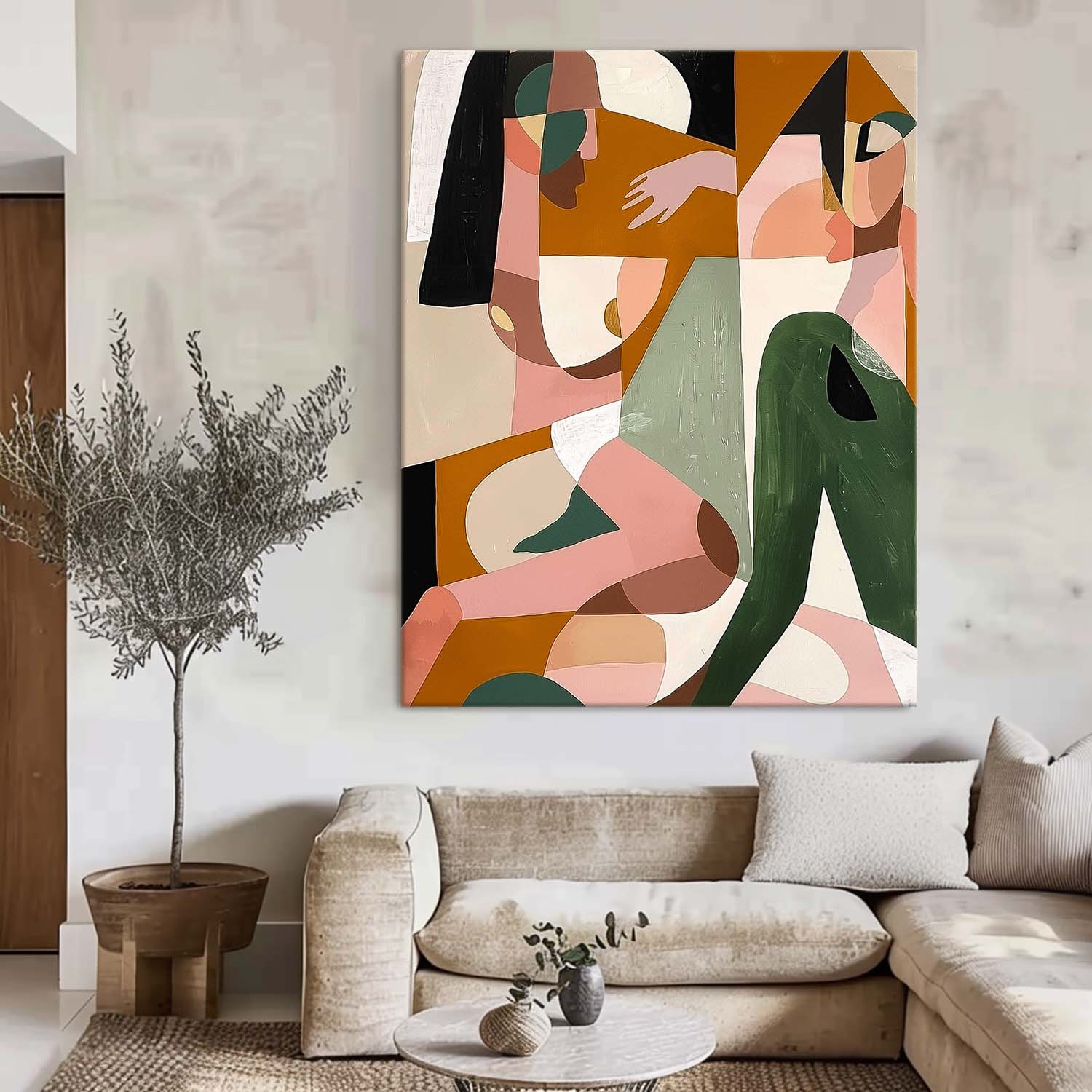 Contemporary Art Figure Large Luxury Painting Modern Abstract People Canvas Art Acrylic Wall Decor
