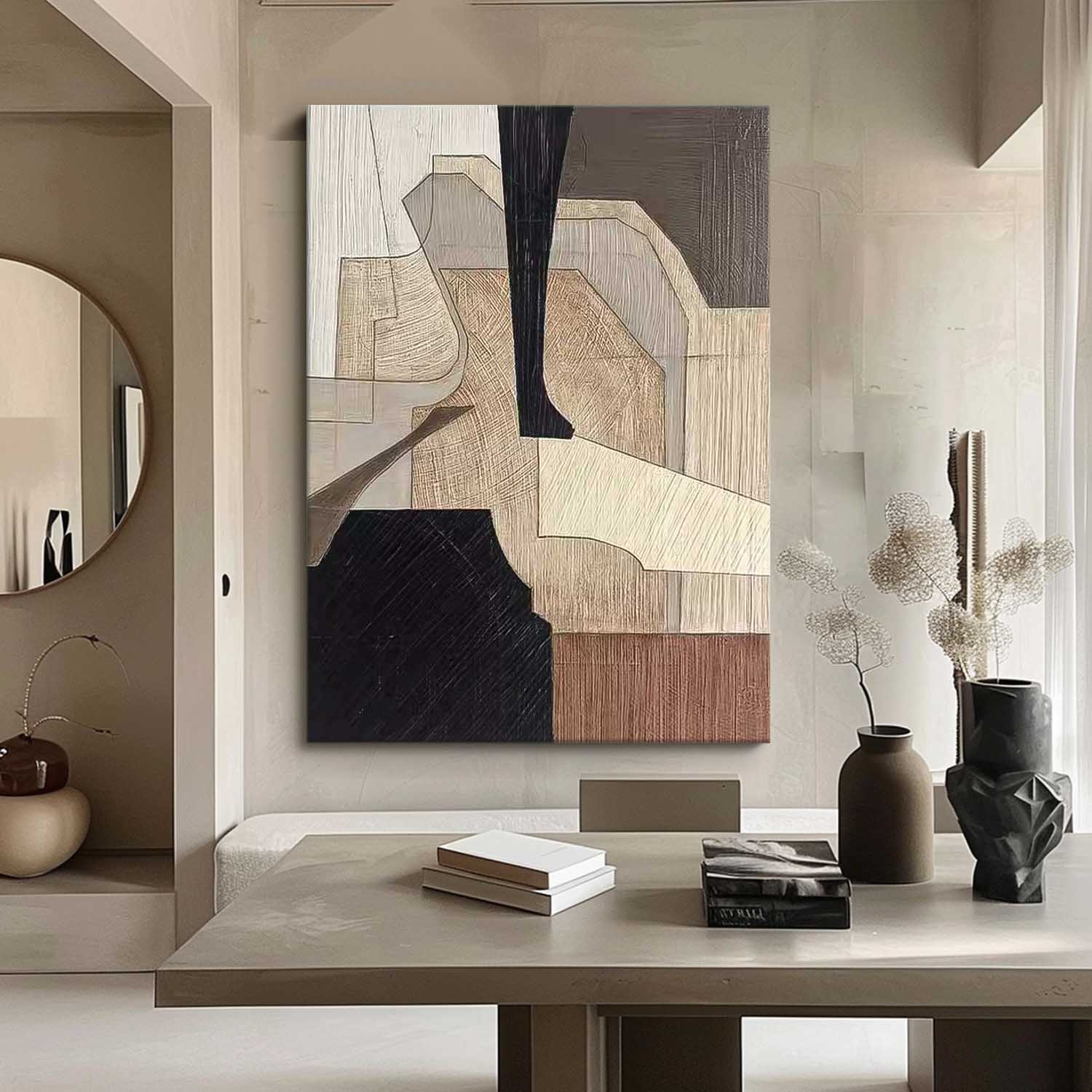 Wabi-Sabi Wind Large Contemporary Acrylic Painting On Canvas Abstract Oil Painting Original Artwork Decor