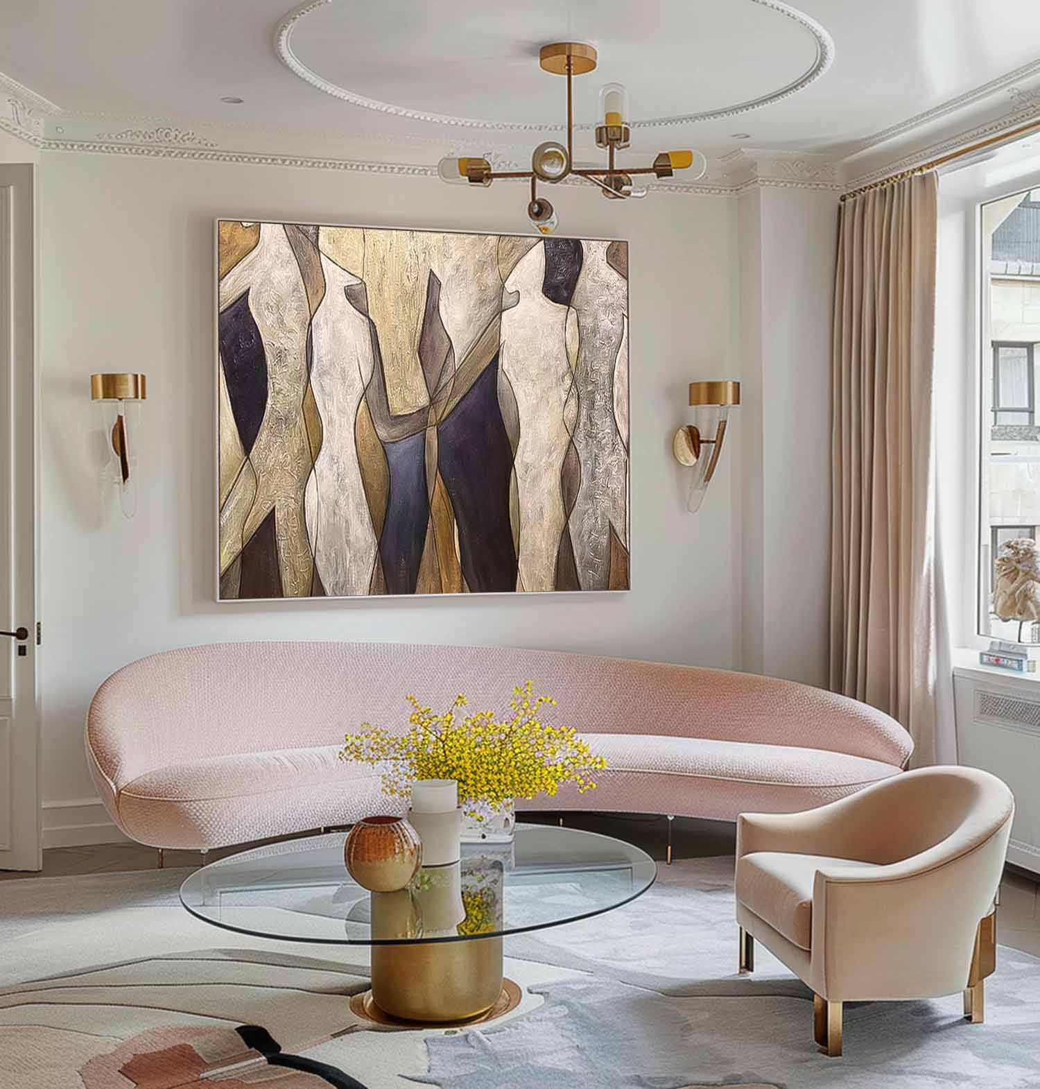 Large Original Abstract Character Body Wall Art Abstract Minimalist Paintings Online Contemporary Artwork