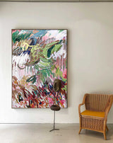  Large Contemporary Irregular Line Acrylic Painting On Canvas Abstract Graffiti Wall Art Home Decor