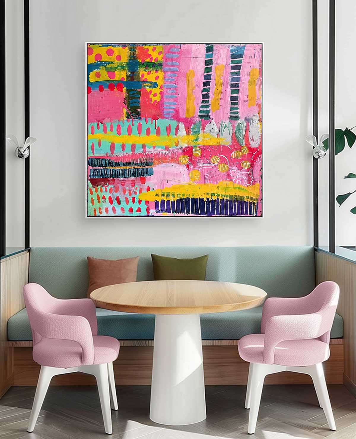 Coloeful Original Hand-painted Canvas Wall Art Modern Textured Artwork Large Graffiti Abstract Oil Painting