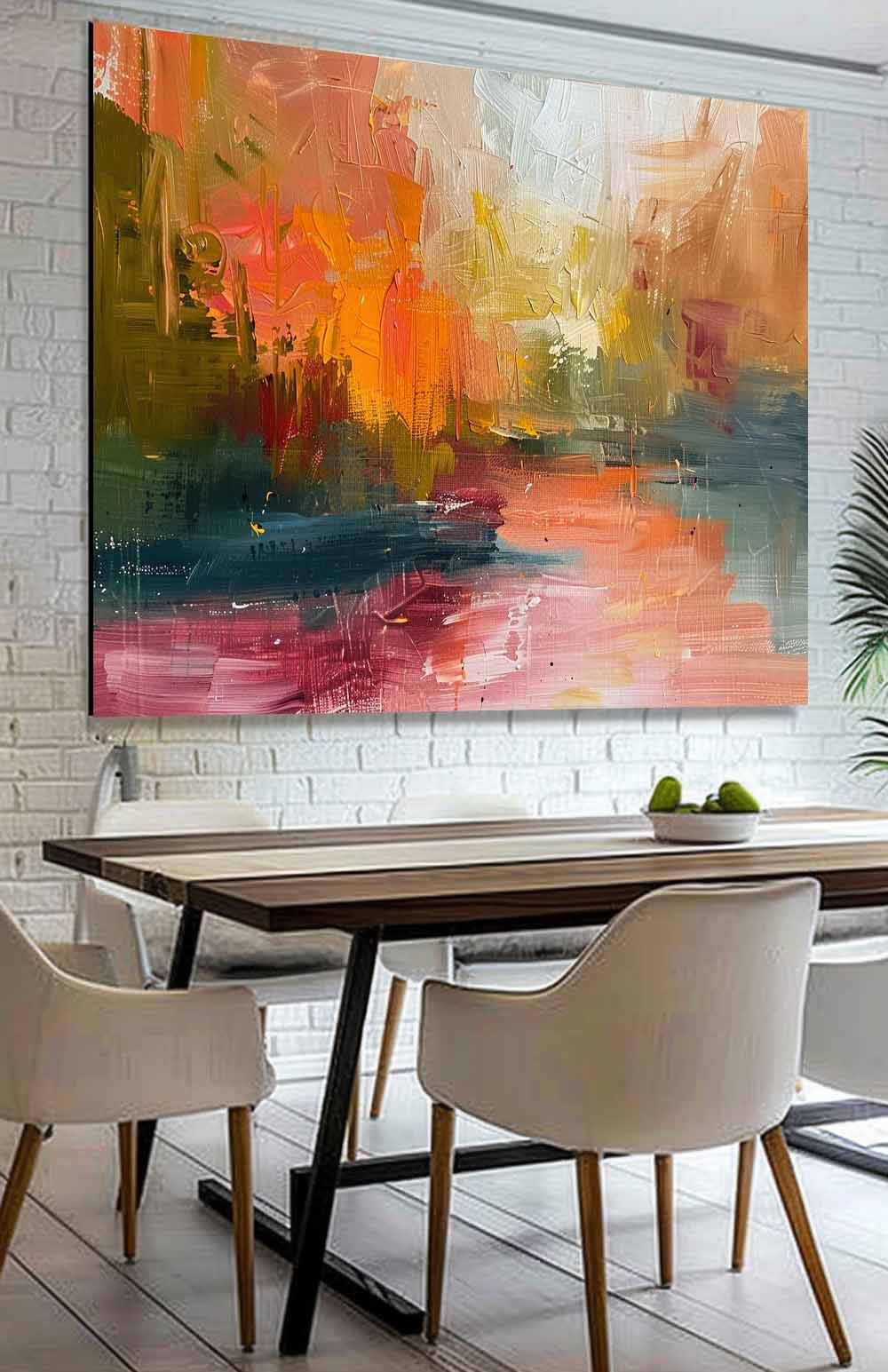 Original Scenery Painting Abstract Landscape Oil Painting On Canvas Framed Texture High Quality Wall Art